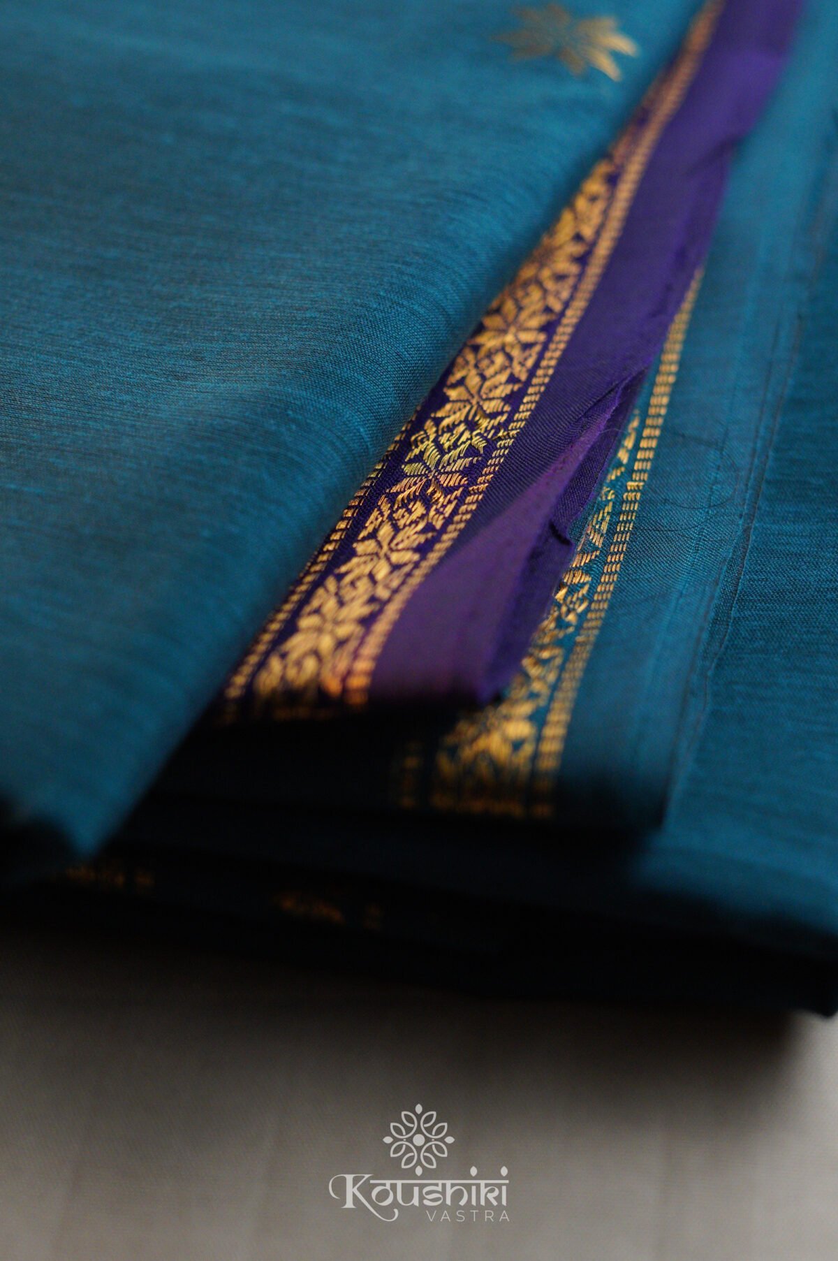 Semi Maheshwari Cotton Silk – Blue - Image 6