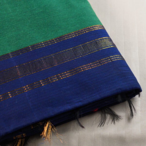 Semi Maheshwari Cotton Sik – Green