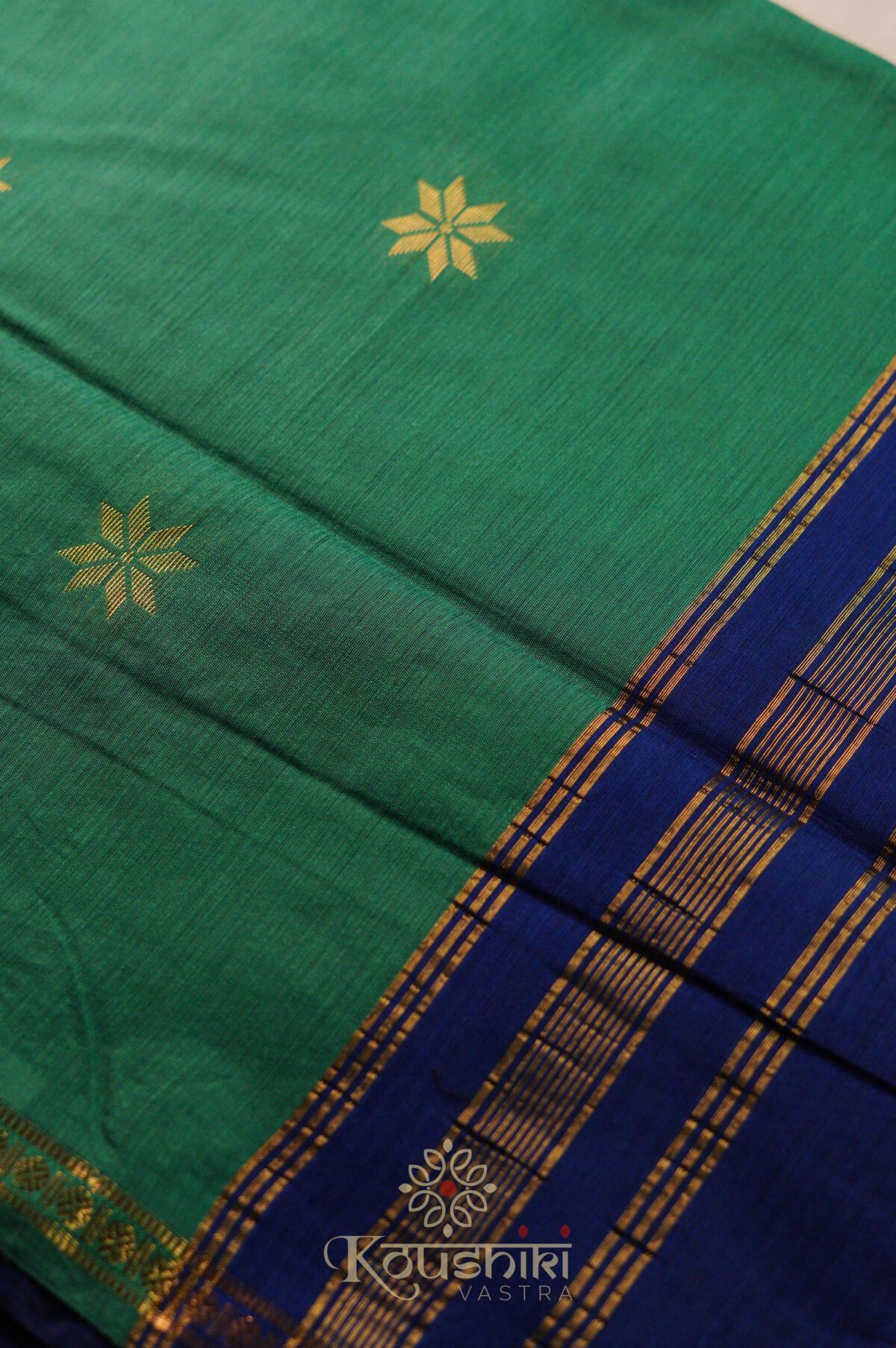 Semi Maheshwari Cotton Sik – Green - Image 5