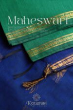 Semi Maheshwari Cotton Sik – Green - Image 3