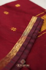 Semi Maheshwari Cotton Sik – Red - Image 5