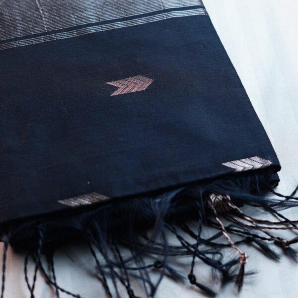 Semi Maheshwari Cotton Silk – Black