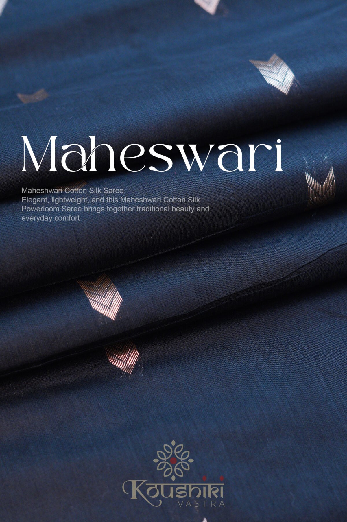 Semi Maheshwari Cotton Silk – Black - Image 4
