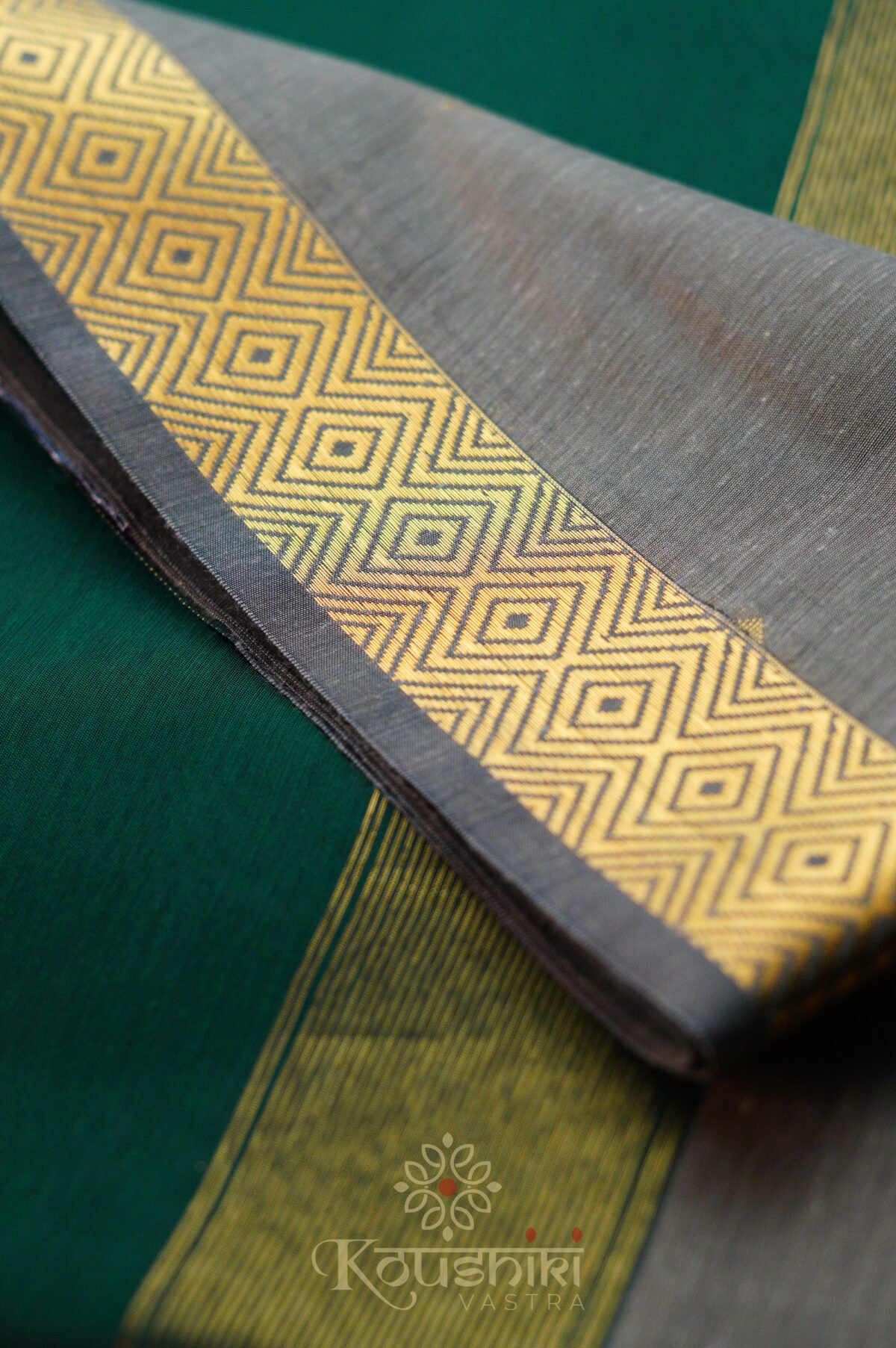 Semi Maheshwari Cotton Silk – Grey - Image 2