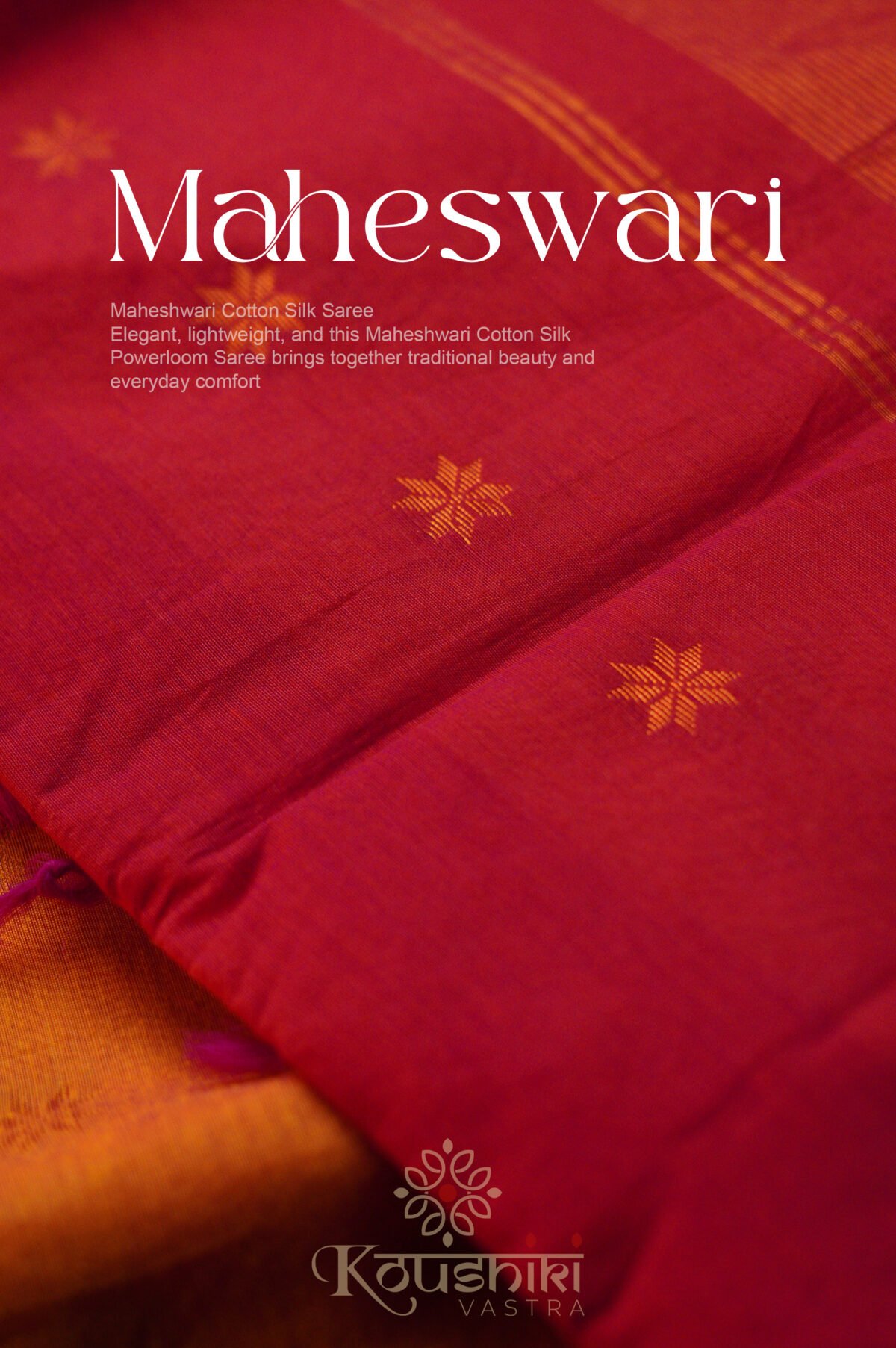 Semi Maheshwari Cotton Silk – Yellow - Image 5