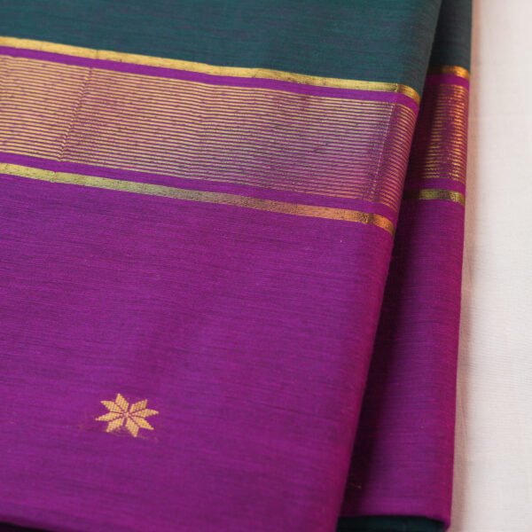 Semi Maheshwari Cotton Silk – Green