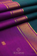 Semi Maheshwari Cotton Silk – Green - Image 4