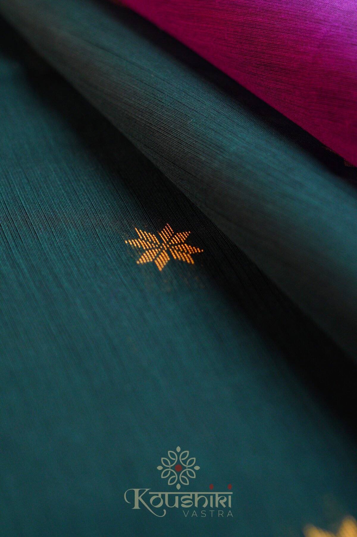 Semi Maheshwari Cotton Silk – Green - Image 3