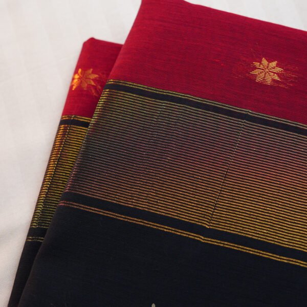 Semi Maheshwari Cotton Silk – Red