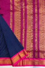 Checked Kalyani Cotton – Blue - Image 5