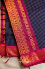Checked Kalyani Cotton – Blue - Image 4