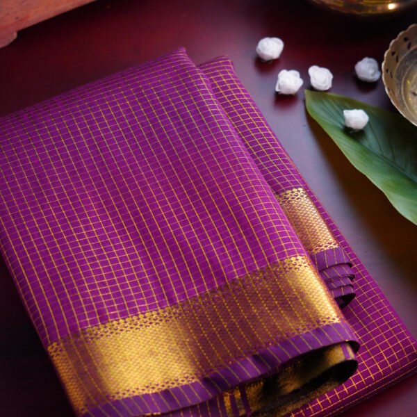 Slik Cotton Checks – Maroon