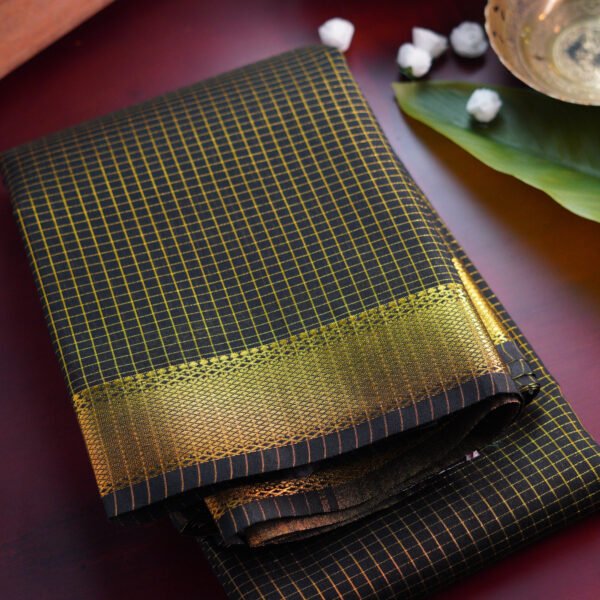 Slik Cotton Checks – Black