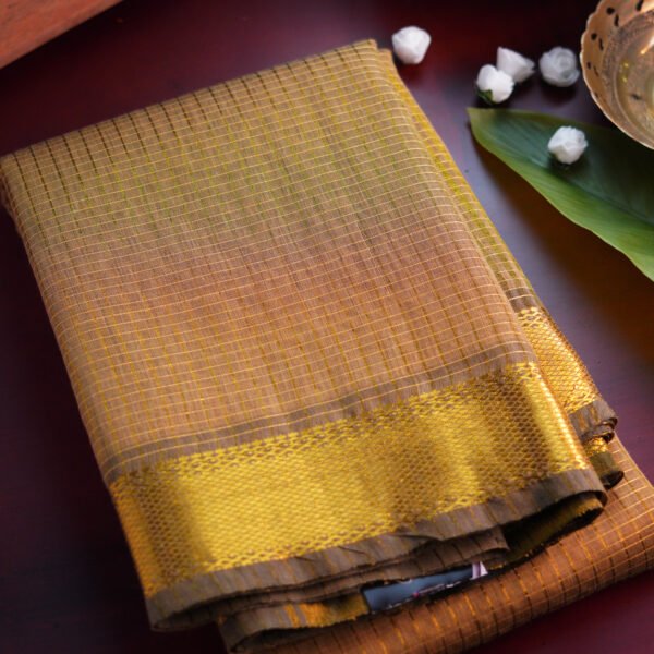 Slik Cotton Checks – Beige