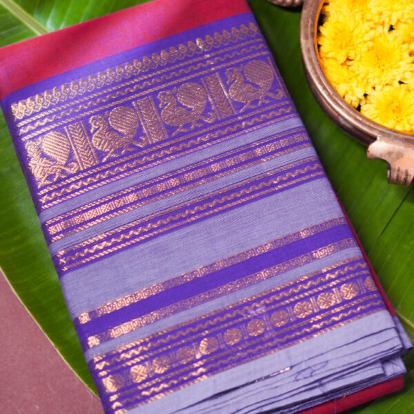Kanchi Cotton – Maroon