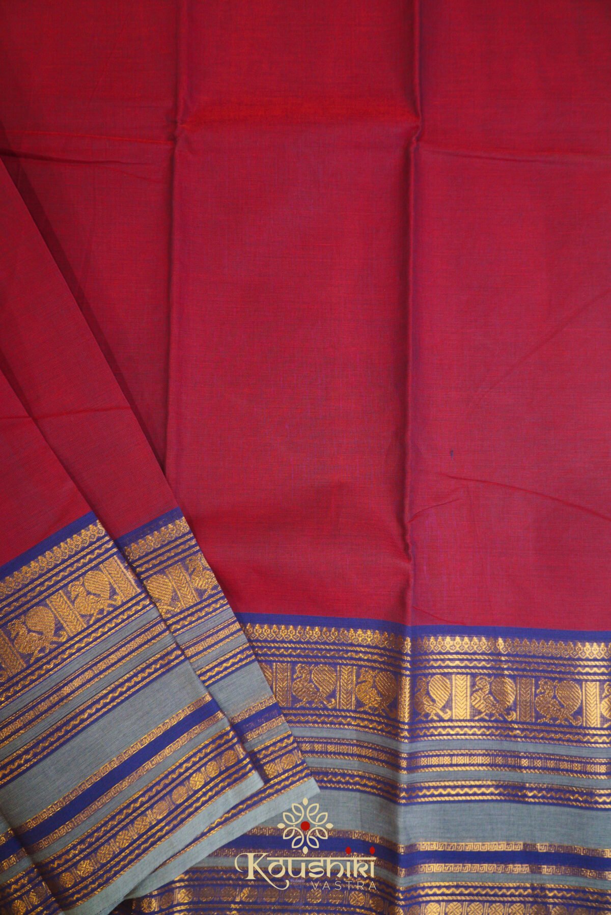 Kanchi Cotton – Maroon - Image 3