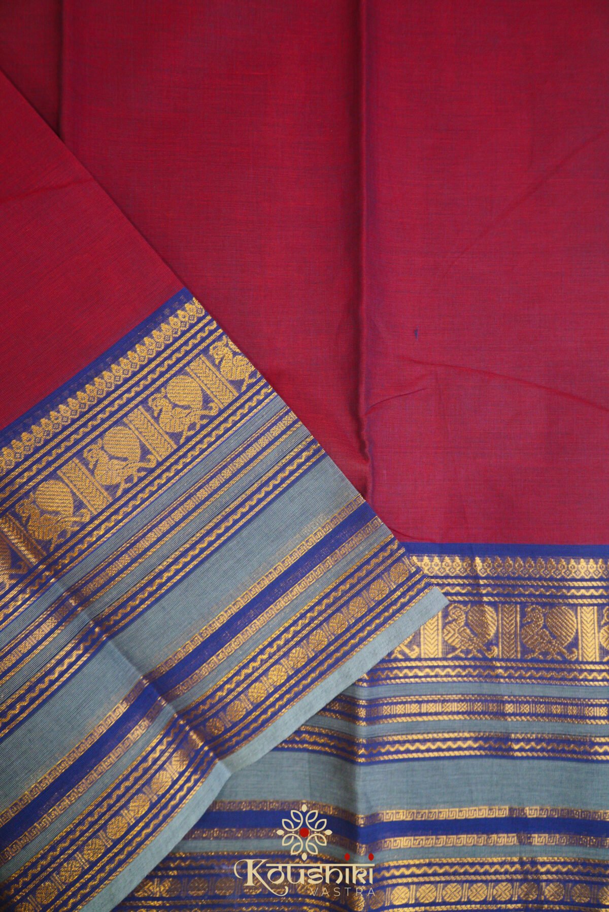 Kanchi Cotton – Maroon - Image 2