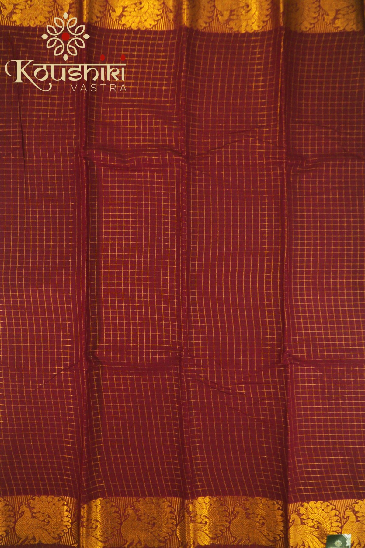 Sungudi Cotton – Maroon - Image 5