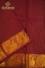 Sungudi Cotton – Maroon - Image 3