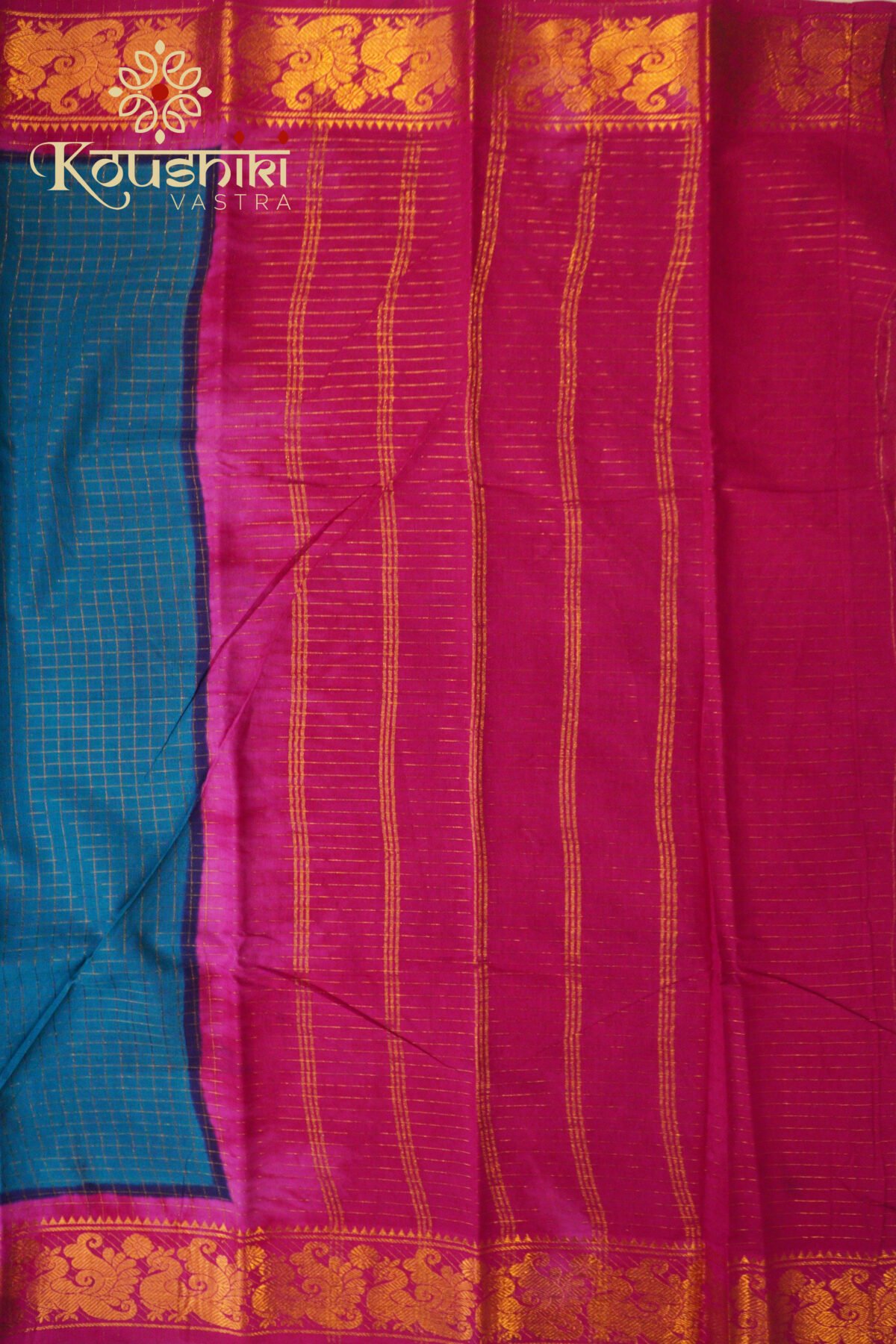 Sungudi Cotton – Blue - Image 2