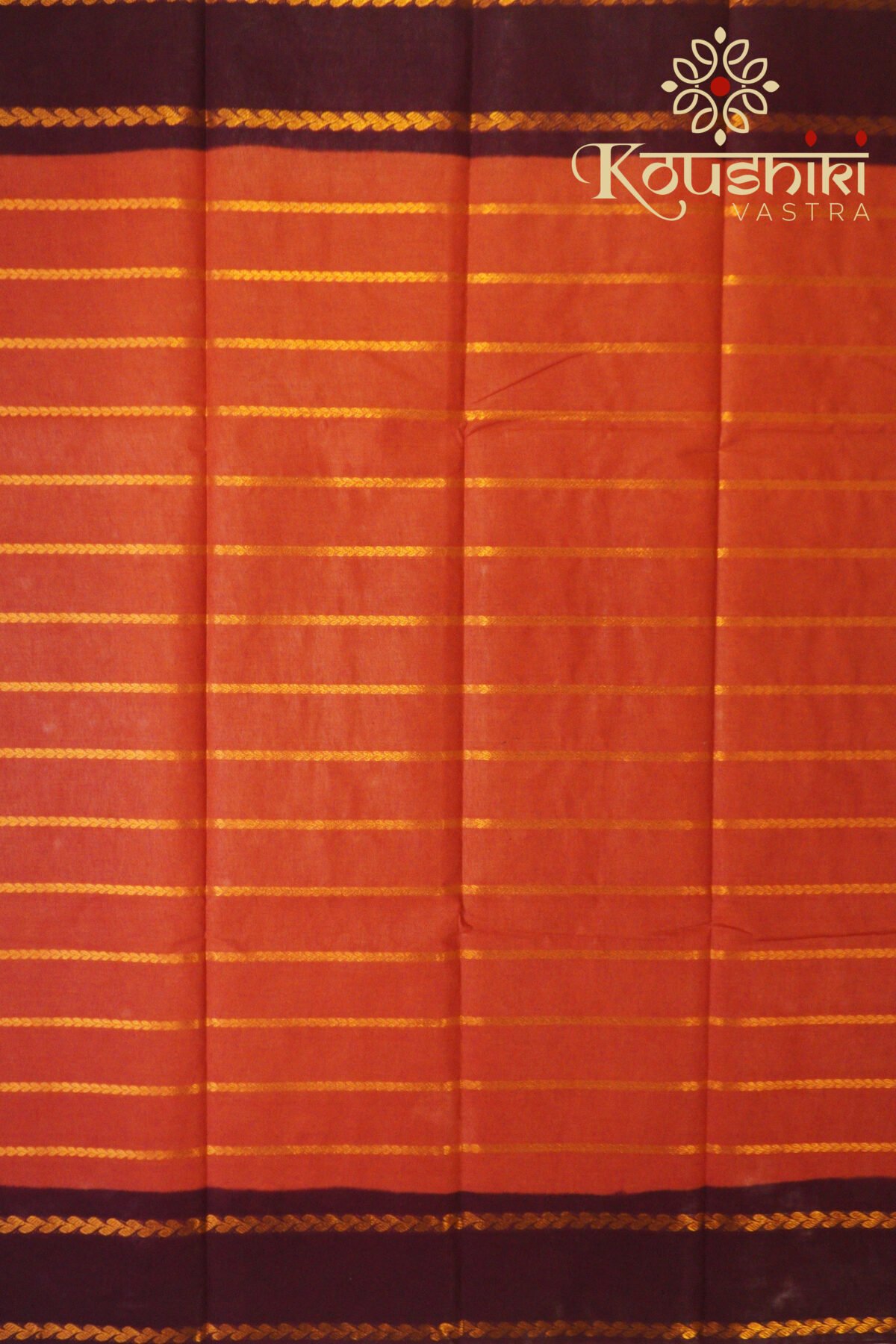 Sungudi Cotton – Orange - Image 5