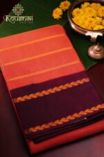 Sungudi Cotton – Orange - Image 2