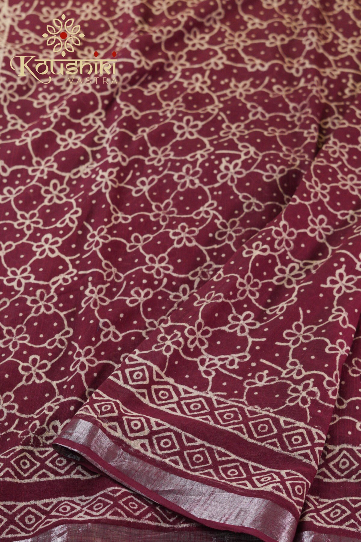 Linen Cotton – Maroon - Image 3