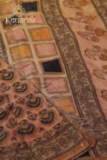 Pure Ajrakh Chanderi Silk – Brown - Image 3