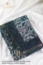 Pure Ajrakh Chanderi Silk – Blue