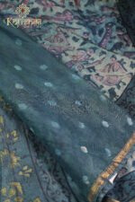 Pure Ajrakh Chanderi Silk – Blue - Image 4
