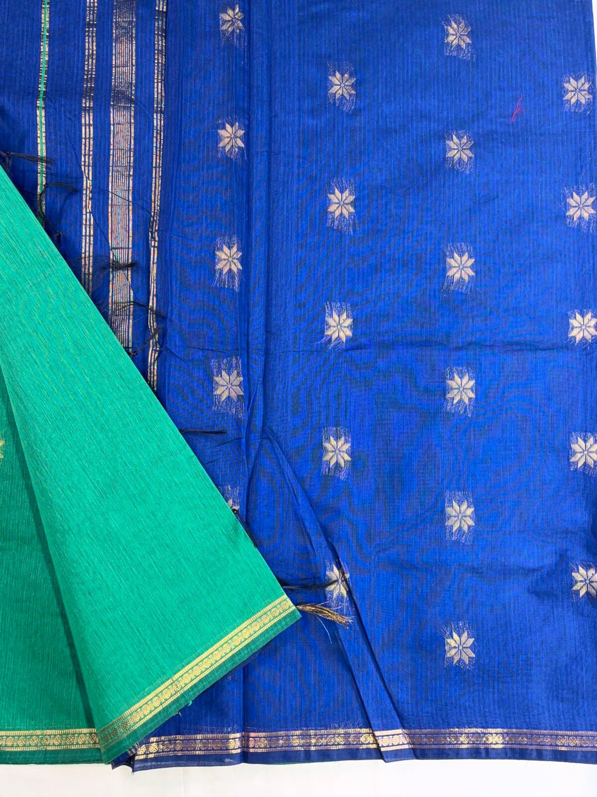Semi Maheshwari Cotton Sik – Green - Image 2
