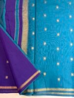 Semi Maheshwari Cotton Silk – Blue - Image 2