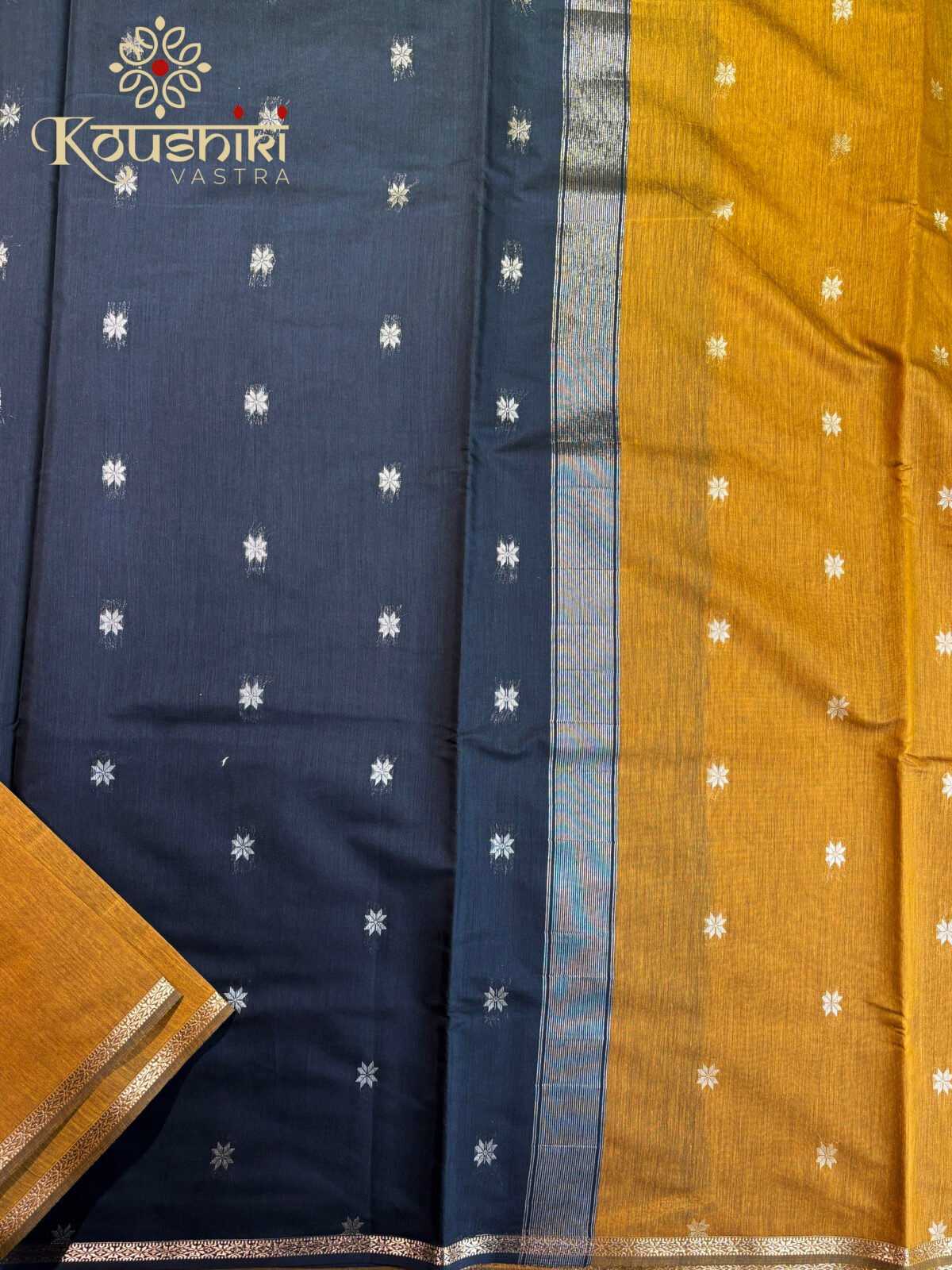 Semi Maheshwari Cotton Silk – Yellow - Image 2