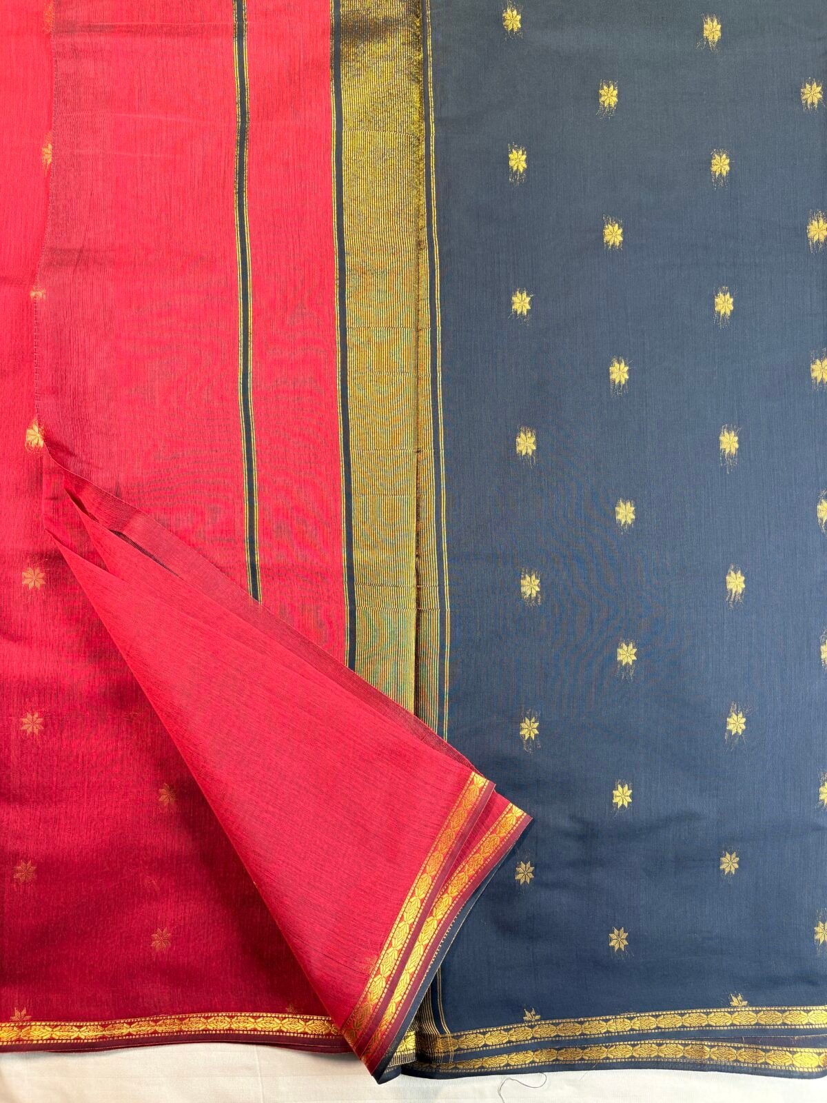 Semi Maheshwari Cotton Silk – Red - Image 2